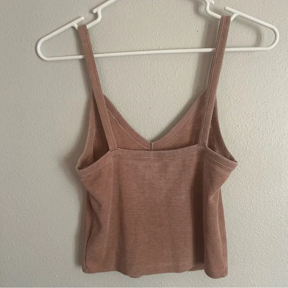 American Eagle Tan Crop Tank Top - Picture 3 of 4